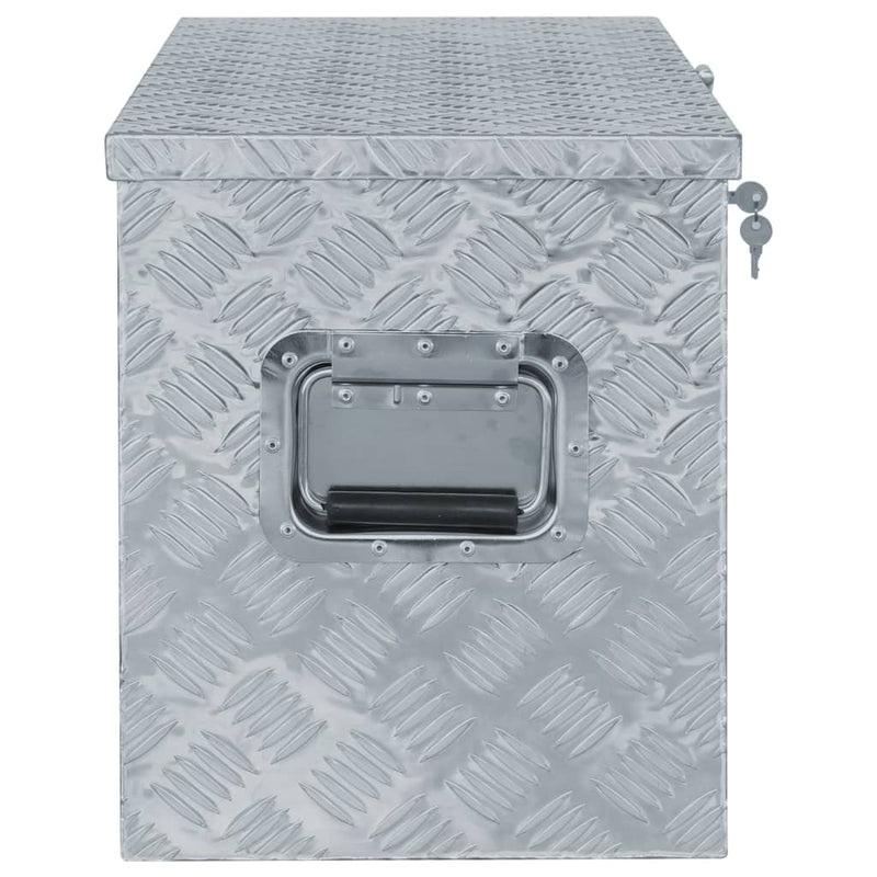 vidaXL Aluminium Box 90.5x35x40 cm Silver