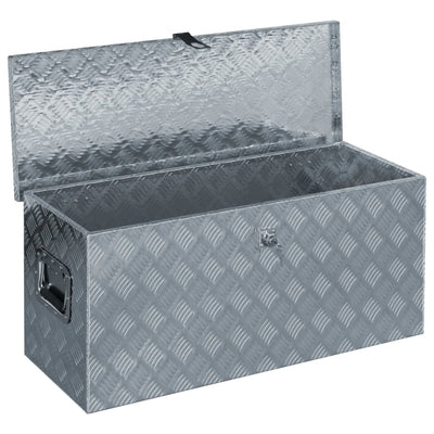 vidaXL Aluminium Box 90.5x35x40 cm Silver