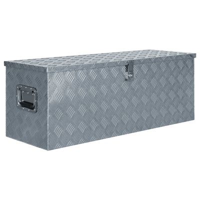 vidaXL Aluminium Box 90.5x35x40 cm Silver