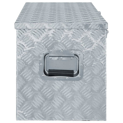 vidaXL Aluminium Box 90.5x35x40 cm Silver