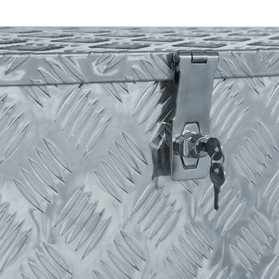 vidaXL Aluminium Box 90.5x35x40 cm Silver
