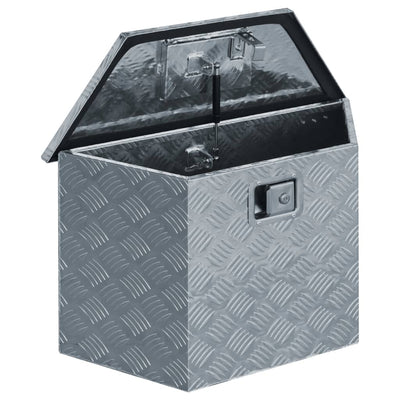 vidaXL Aluminium Box 90.5x35x40 cm Silver