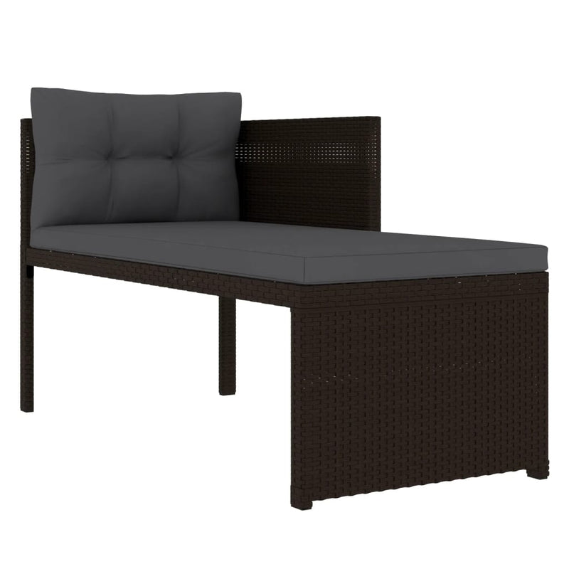 vidaXL 4 Piece Garden Lounge Set Poly Rattan Black