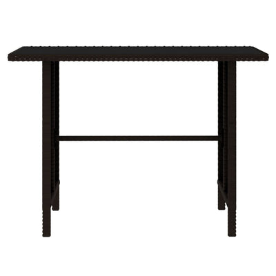 vidaXL 4 Piece Garden Lounge Set Poly Rattan Black