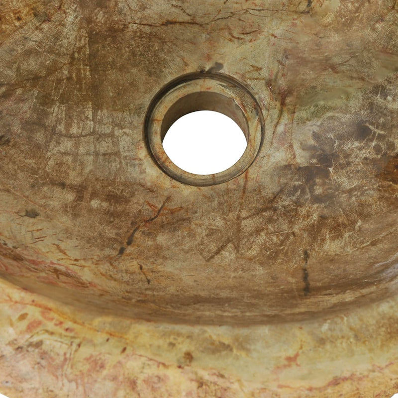 vidaXL Sink 45x35x15 cm Fossil Stone Cream