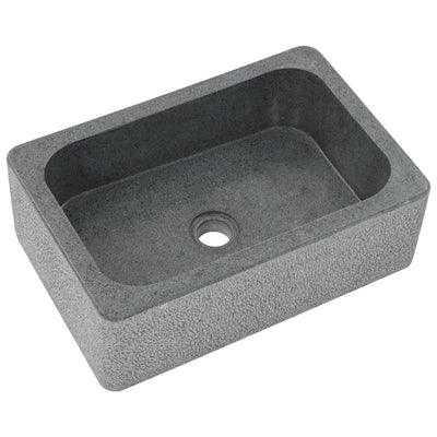 vidaXL Sink 45x30x15 cm Riverstone Black