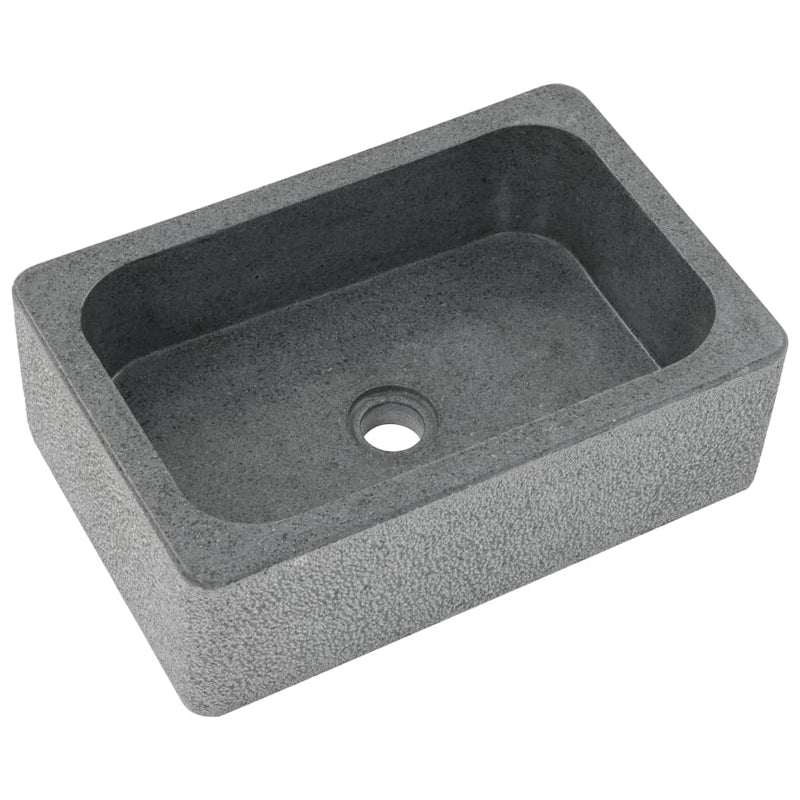 vidaXL Sink 45x30x15 cm Riverstone Black