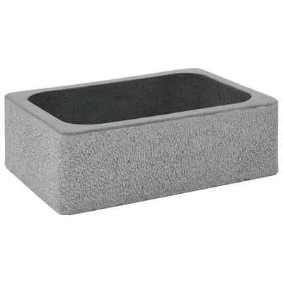 vidaXL Sink 45x30x15 cm Riverstone Black