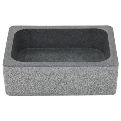 vidaXL Sink 45x30x15 cm Riverstone Black