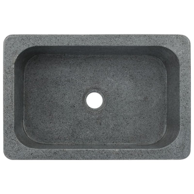 vidaXL Sink 45x30x15 cm Riverstone Black