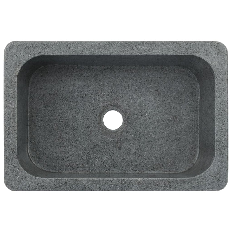 vidaXL Sink 45x30x15 cm Riverstone Black