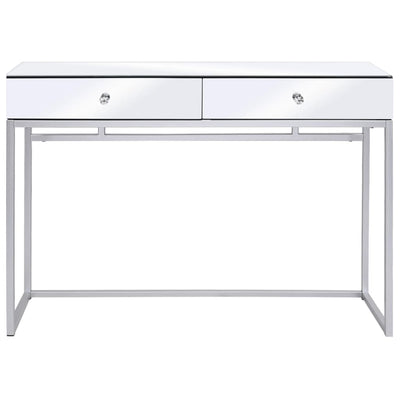 vidaXL Mirrored Console Table Steel and Glass 107x33x77 cm