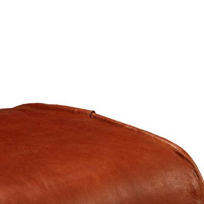 vidaXL Bar Chairs 2 pcs Real Leather and Solid Mango Wood