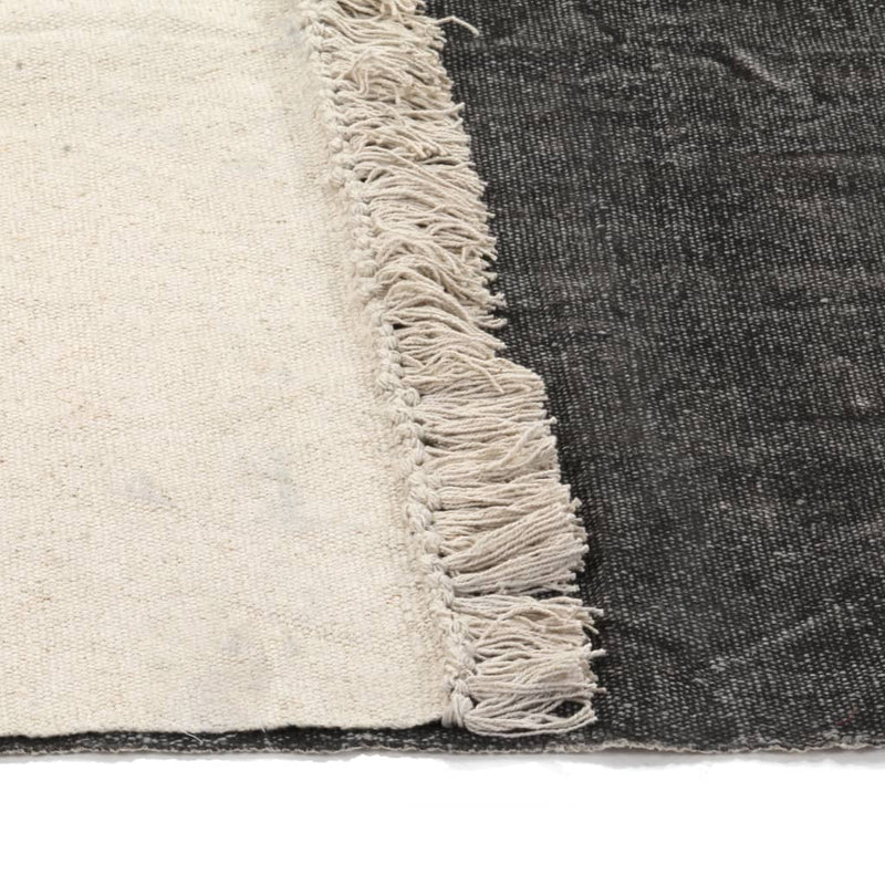 vidaXL Kilim Rug Cotton 160x230 cm Anthracite