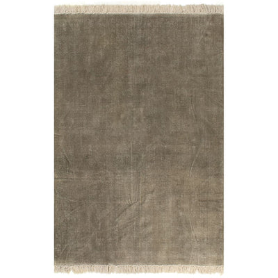vidaXL Kilim Rug Cotton 160x230 cm Anthracite