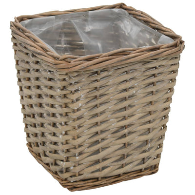 vidaXL Raised Bed 3 pcs Wicker with PE Lining