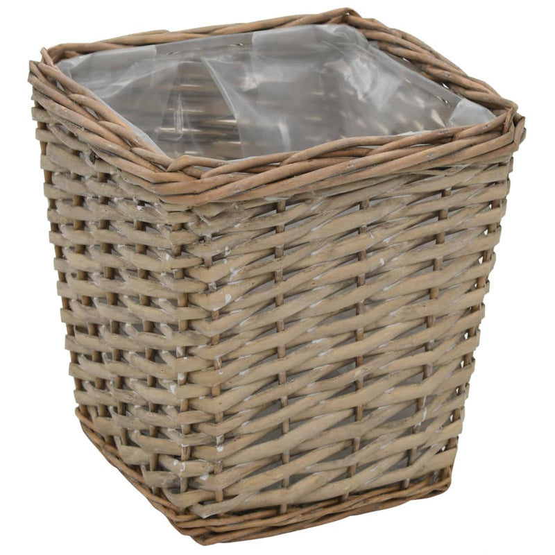 vidaXL Raised Bed 3 pcs Wicker with PE Lining