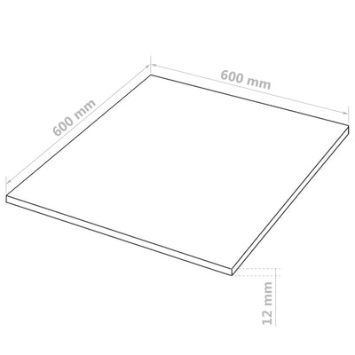 vidaXL 4 pcs MDF Sheets Square 60x60 cm 12 mm