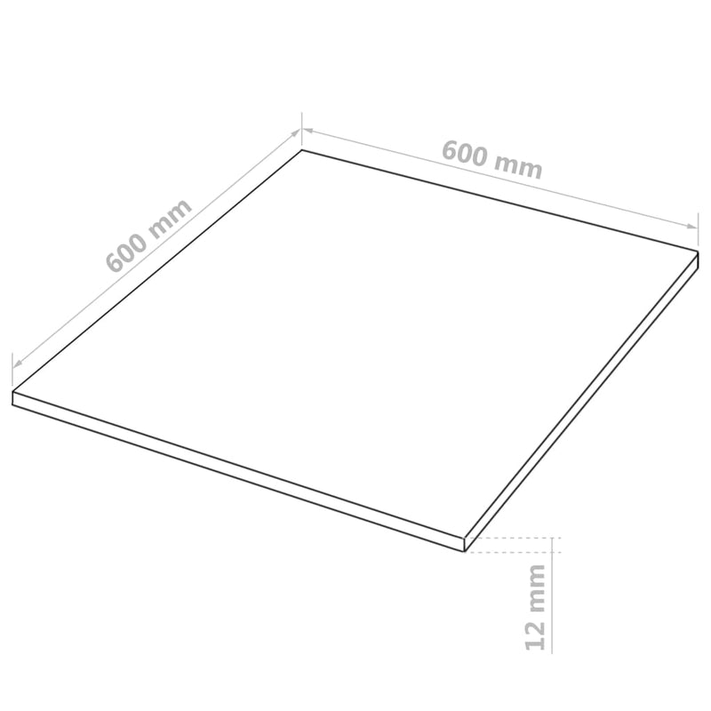vidaXL 4 pcs MDF Sheets Square 60x60 cm 12 mm