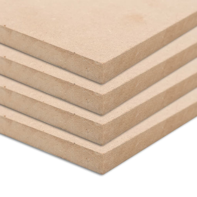 vidaXL 4 pcs MDF Sheets Square 60x60 cm 25 mm