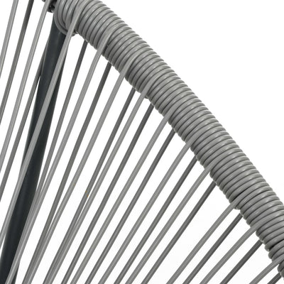 vidaXL Outdoor Rocking Moon Chair Grey Poly Rattan