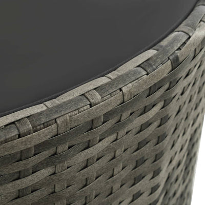 vidaXL 7 Piece Garden Lounge Set with Cushions Poly Rattan Grey