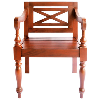 vidaXL Batavia Chairs 2 pcs White Solid Mahogany Wood