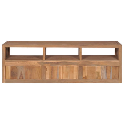 vidaXL TV Cabinet Solid Teak Wood with Natural Finish 120x30x40 cm
