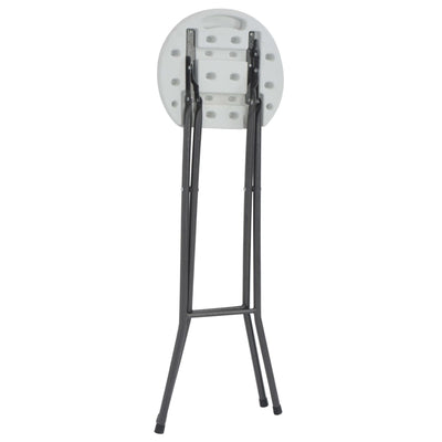 vidaXL Folding Bar Stools 2 pcs HDPE and Steel White