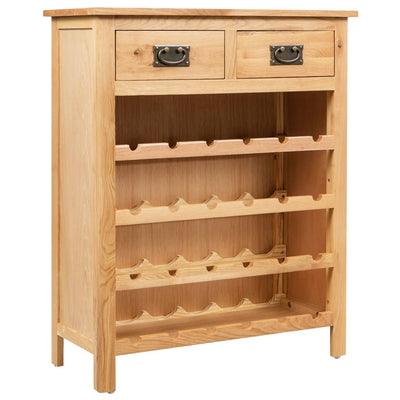 vidaXL Wine Cabinet 72x32x90 cm Solid Oak Wood