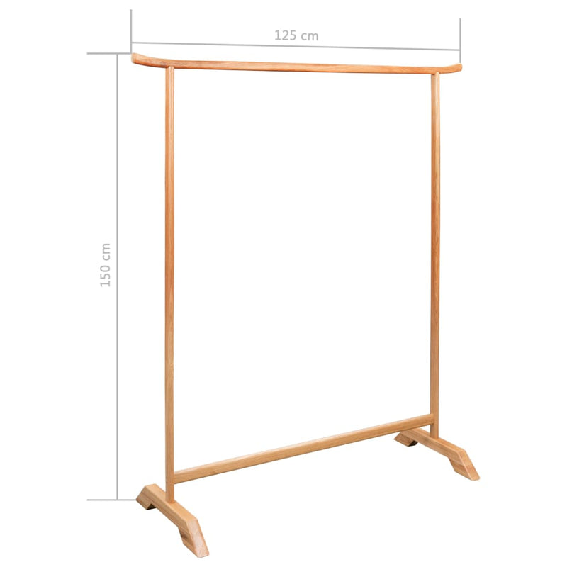 vidaXL Clothes Rack 125x175 cm Solid Oak Wood