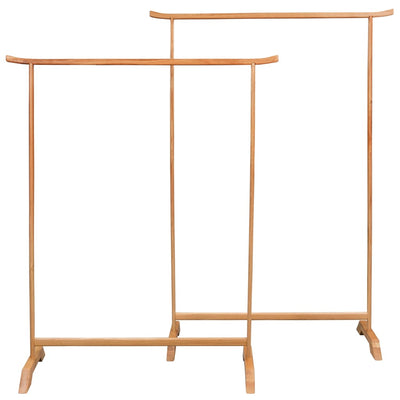 vidaXL Clothes Racks 2 pcs Solid Oak Wood