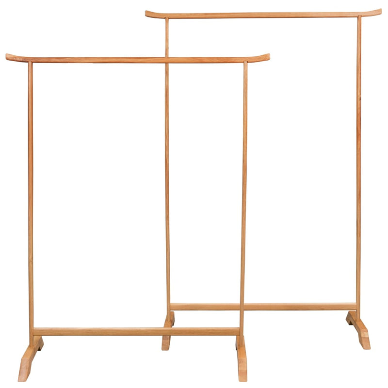 vidaXL Clothes Racks 2 pcs Solid Oak Wood