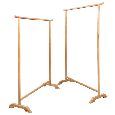 vidaXL Clothes Racks 2 pcs Solid Oak Wood