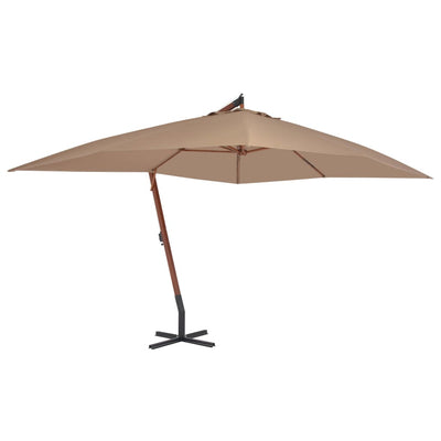 vidaXL Cantilever Garden Parasol with Wooden Pole 400x300 cm Anthracite
