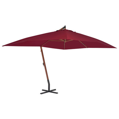 vidaXL Cantilever Garden Parasol with Wooden Pole 400x300 cm Anthracite