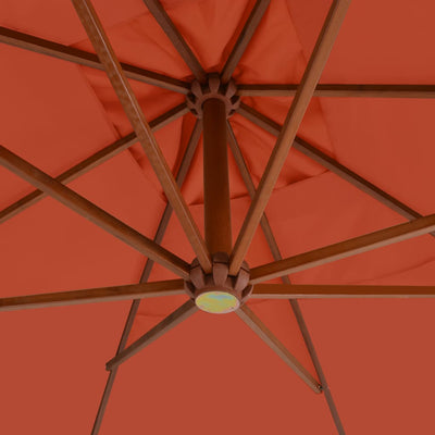 vidaXL Cantilever Garden Parasol with Wooden Pole 400x300 cm Anthracite