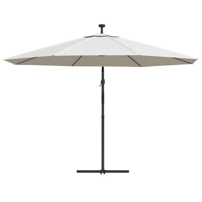 vidaXL Cantilever Garden Parasol with LED Lights and Metal Pole 350 cm Anthracite