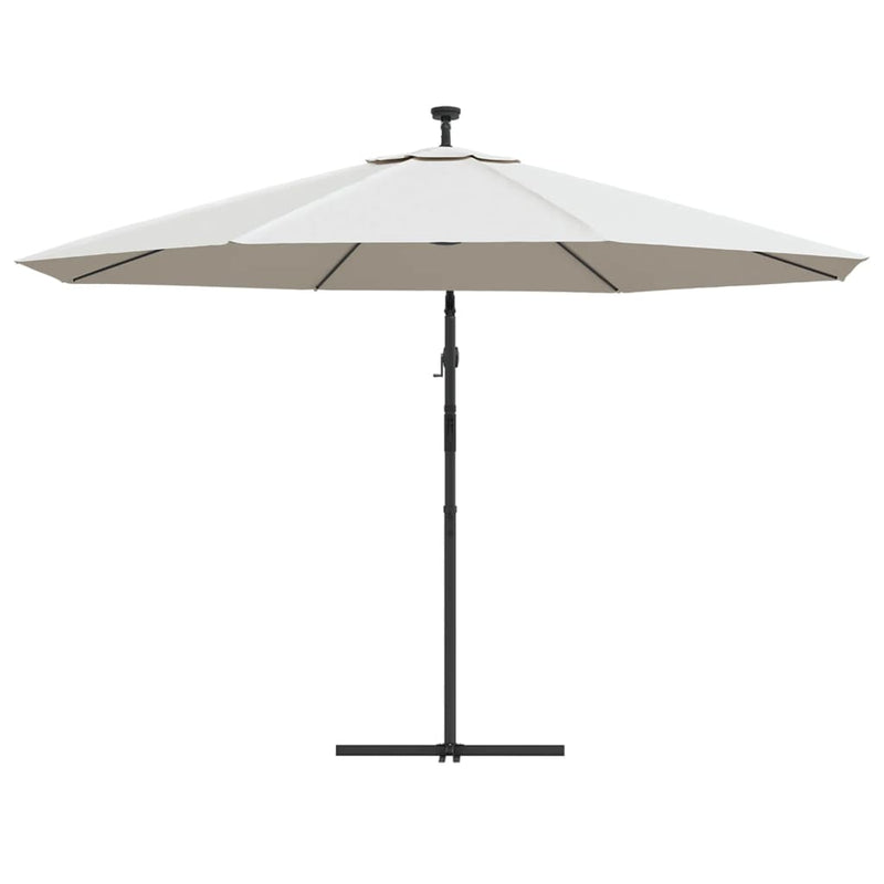 vidaXL Cantilever Garden Parasol with LED Lights and Metal Pole 350 cm Anthracite