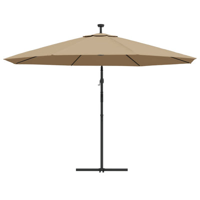vidaXL Cantilever Garden Parasol with LED Lights and Metal Pole 350 cm Anthracite