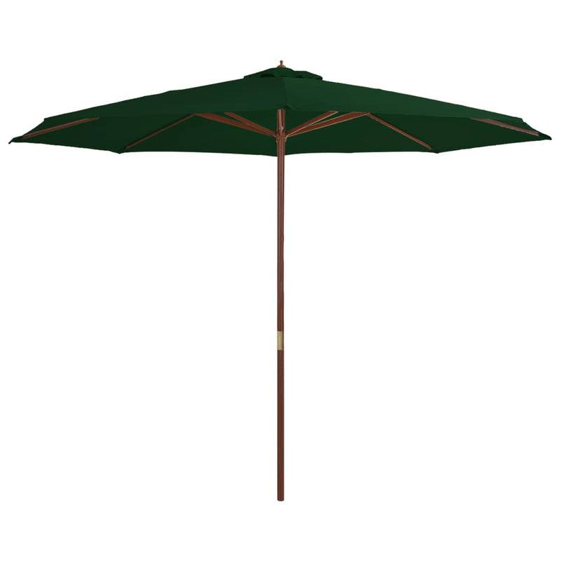 vidaXL Garden Parasol with Wooden Pole 350 cm Anthracite