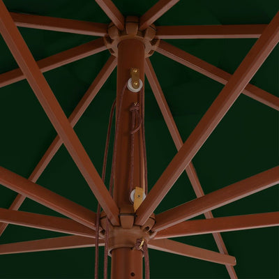 vidaXL Garden Parasol with Wooden Pole 350 cm Anthracite