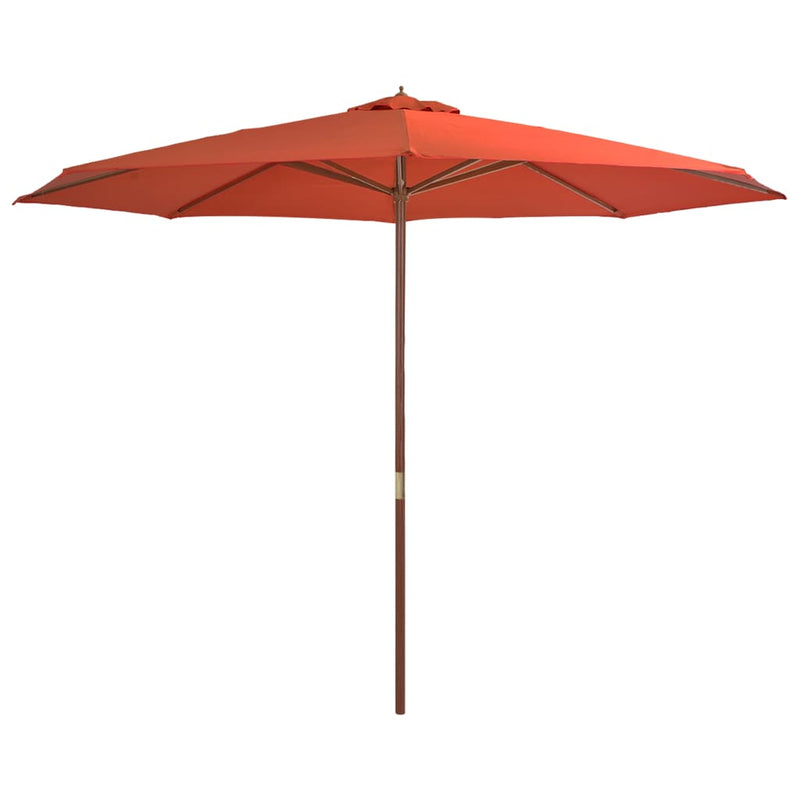 vidaXL Garden Parasol with Wooden Pole 350 cm Anthracite