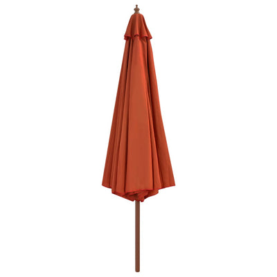 vidaXL Garden Parasol with Wooden Pole 350 cm Anthracite