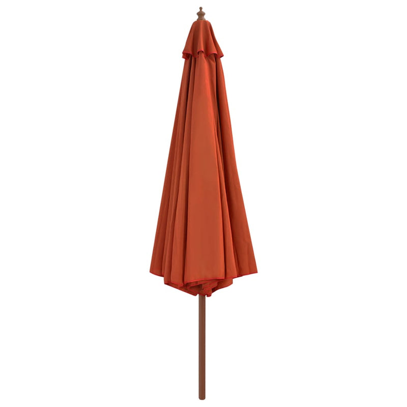 vidaXL Garden Parasol with Wooden Pole 350 cm Anthracite