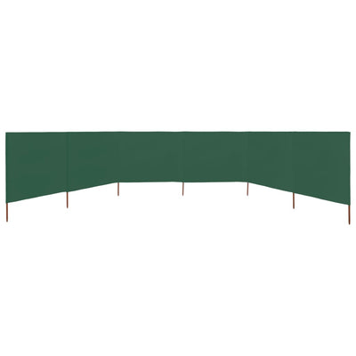 vidaXL 6-panel Wind Screen Fabric 800x80 cm Green