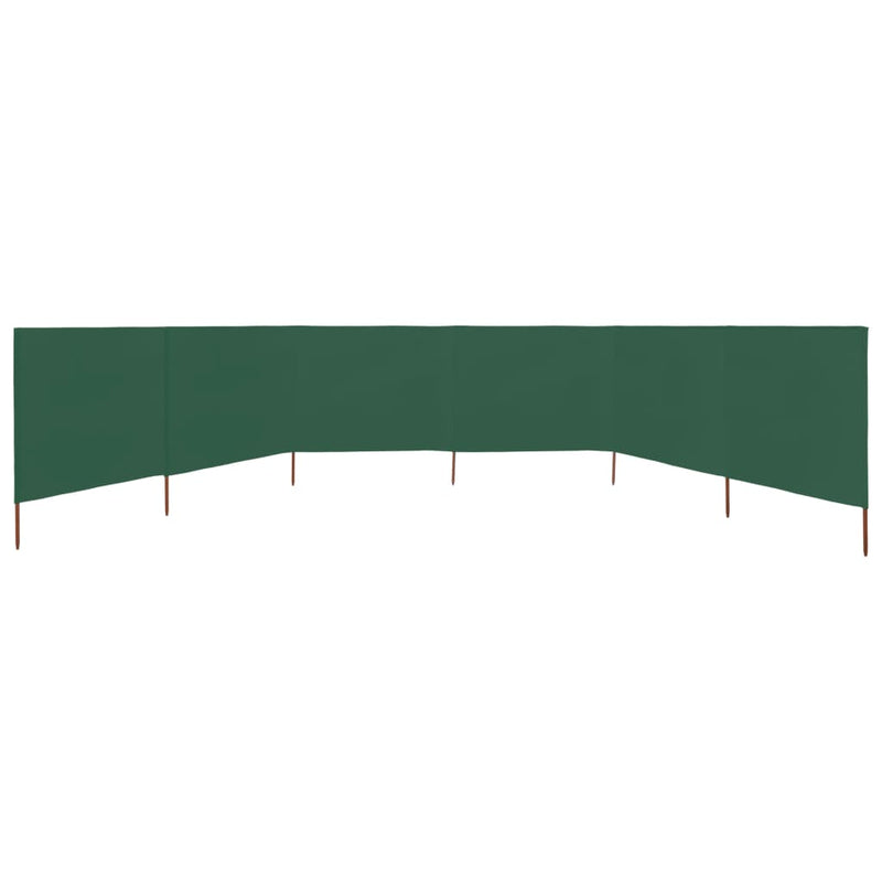 vidaXL 6-panel Wind Screen Fabric 800x80 cm Green