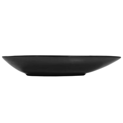 vidaXL Basin Ceramic Black Triangle 645x455x115 mm