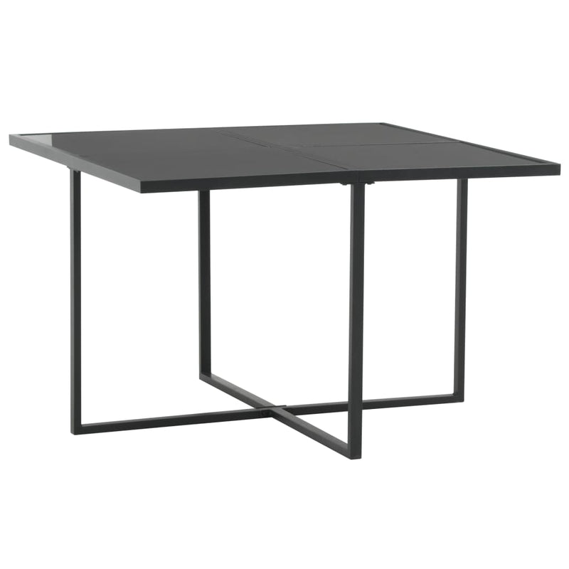 vidaXL 5 Piece Outdoor Dining Set with Cushions Poly Rattan Black