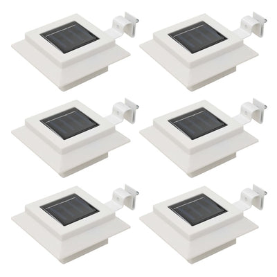 vidaXL Outdoor Solar Lamps 6 pcs LED Square 12 cm Black